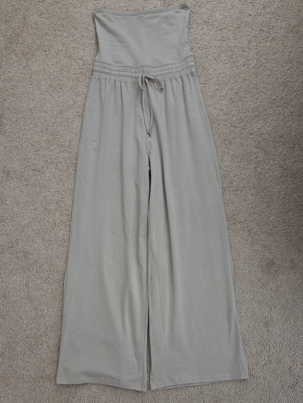 *NWOT* Zenana Outfitters Taupe High Waist Wide-Leg Jumpsuit